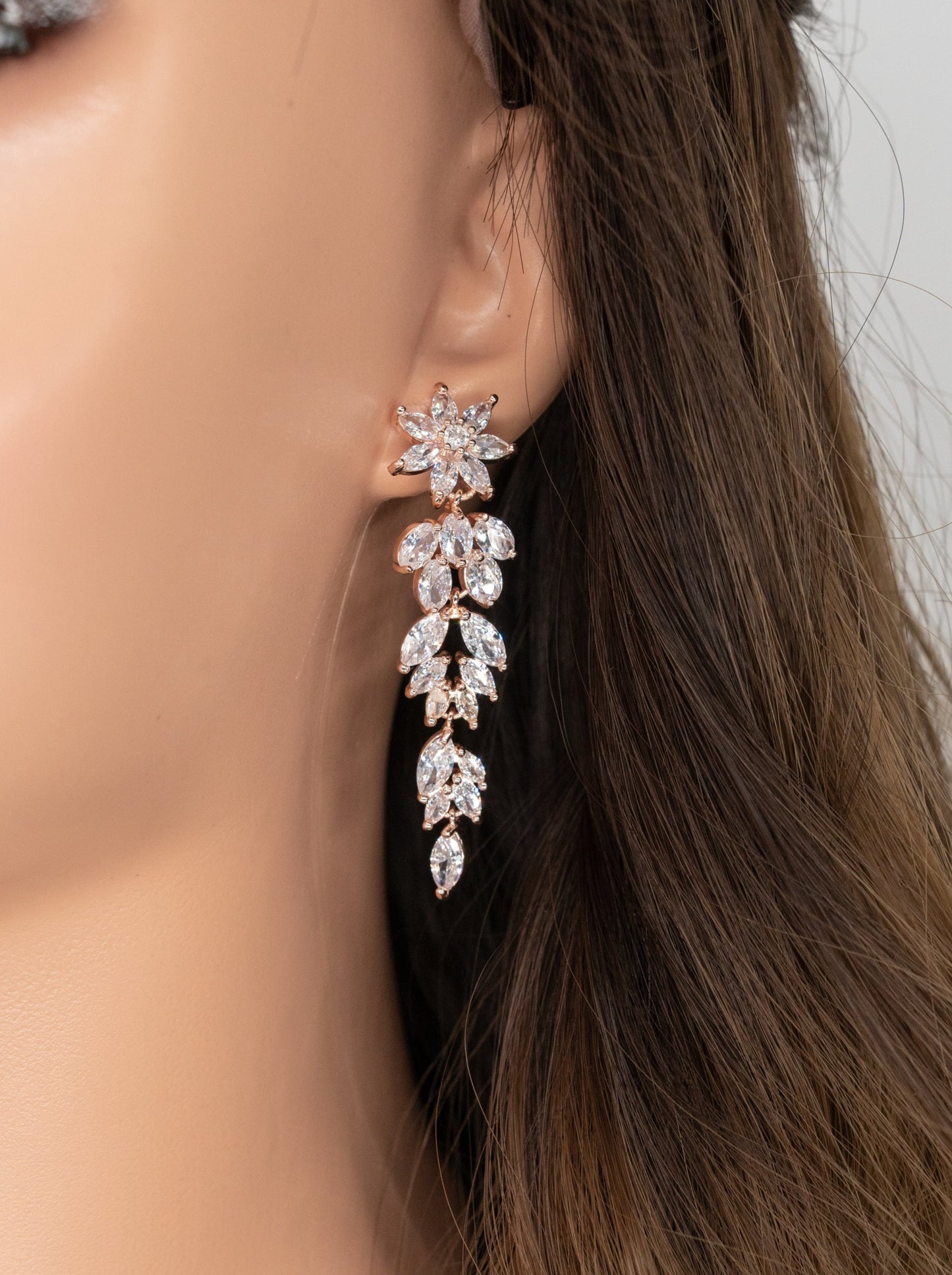 Tasha Long CZ Earrings