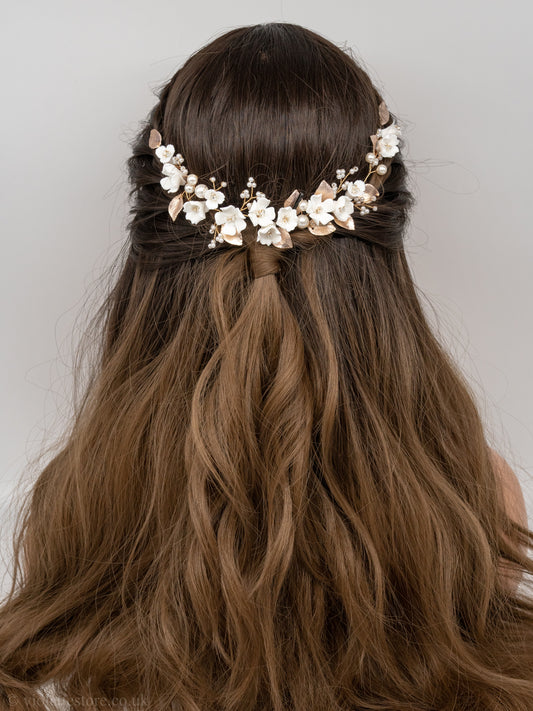 floral hair vine for brides