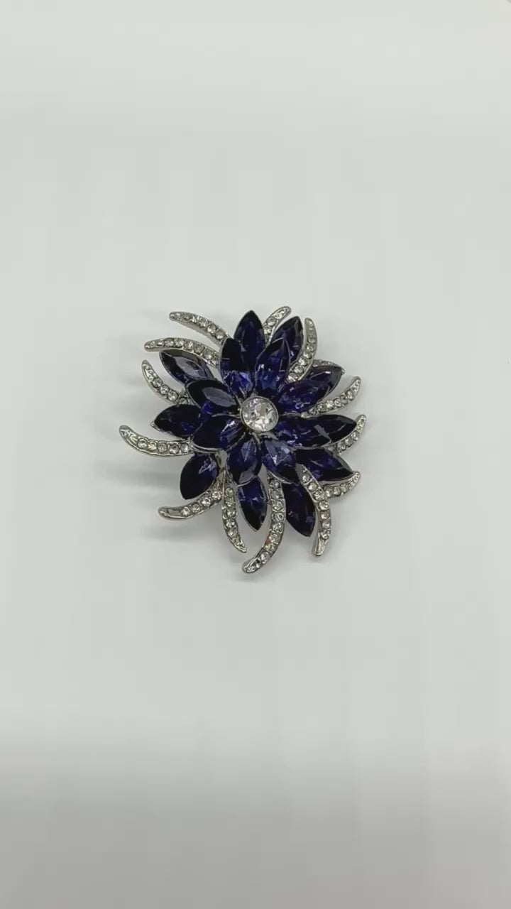 Blue brooches deals for sale