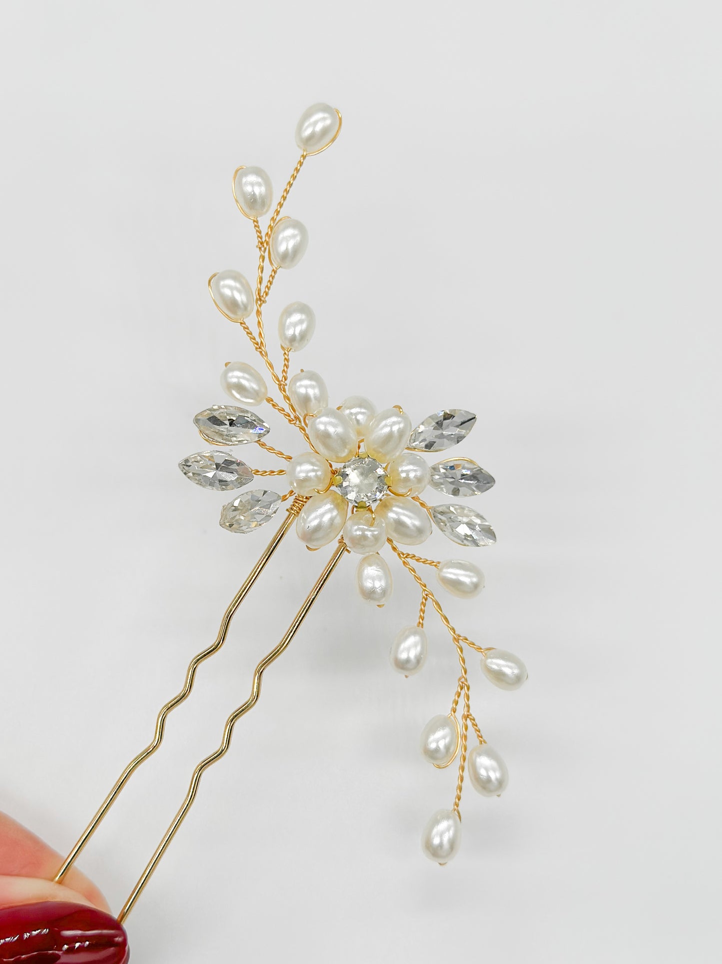 Pearl Gold Hair Pins